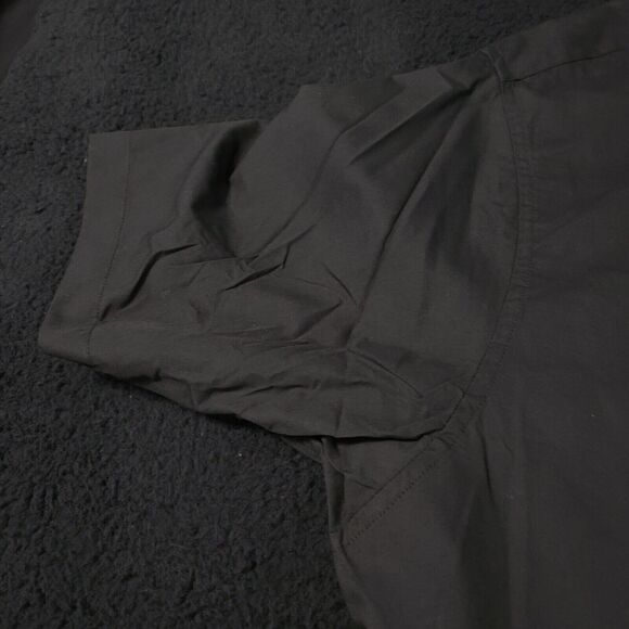 NWT Galaxy Mens Button Up Shirt Black Size 2XL Short Sleeve Black Slim Fit Point - Picture 10 of 12